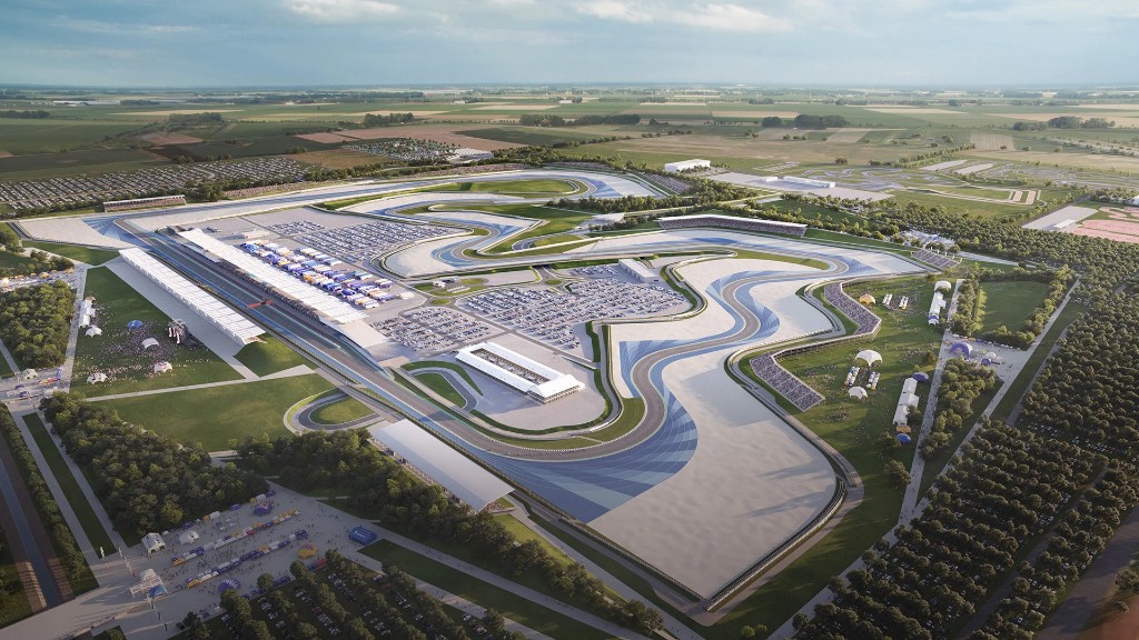 Aerial rendering of the planned Hajdúnánás MotoGP greenfield complex