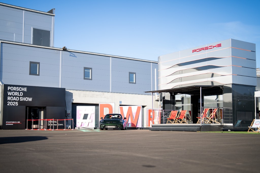 Porsche World Road Show setup at KymiRing